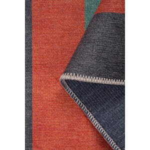 Modern Salon, Mutfak, Genç Odası Halısı Dokuma Taban Dekoratif Şönil Renkli Halı Funk Al 400 75x300 cm