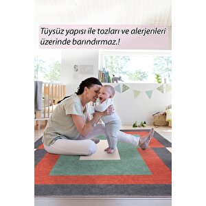 Modern Salon, Mutfak, Genç Odası Halısı Dokuma Taban Dekoratif Şönil Renkli Halı Funk Al 400