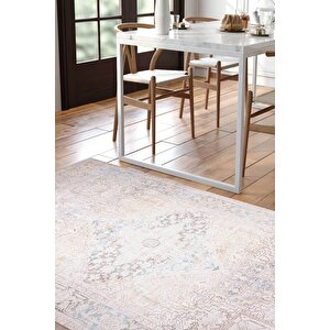 Dorian Eskitme Desenli Dokuma Taban Dekoratif Bej Halı (al 349) 230x330 cm