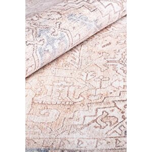 Dorian Eskitme Desenli Dokuma Taban Dekoratif Bej Halı (al 349)