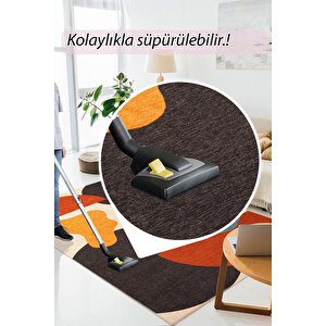 Modern Salon, Mutfak, Genç Odası Halısı Dokuma Taban Dekoratif Şönil Renkli Halı Funk Al 402