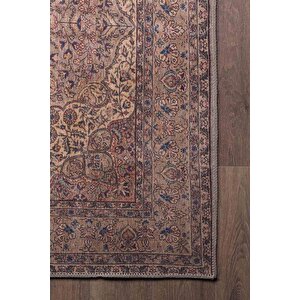 Blues Şönil Vintage Desenli Dokuma Taban Dekoratif Kahve Mutfak, Salon Halısı (al 25) 140x190 cm