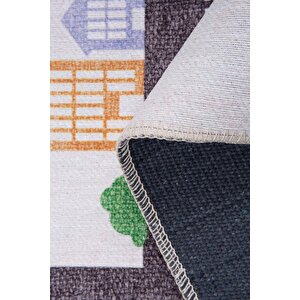 Çocuk Odası Halısı Dokuma Taban Dekoratif Şönil Beyaz halı Minor Al 407 75x300 cm