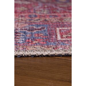 Etnik Kilim Desenli Halı, Dokuma Taban Dekoratif Şönil Rustik Halı Soul Al 123