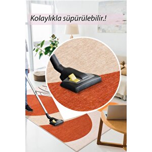 Modern Salon, Mutfak, Genç Odası Halısı Dokuma Taban Dekoratif Şönil Renkli Halı Funk Al 396
