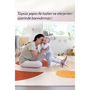 Modern Salon, Mutfak, Genç Odası Halısı Dokuma Taban Dekoratif Şönil Renkli Halı Funk Al 396