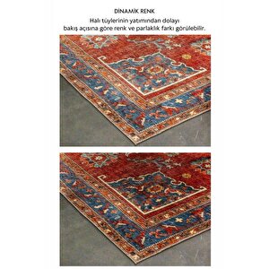 Artloop Fuga Yumuşak Dokulu Kırmızı Vintage Desenli Halı Ka 34