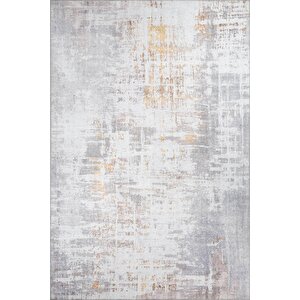 Moden Salon, Mutfak, Genç Odası Halısı, Dokuma Taban Dekoratif Şönil Gri Halı Funk Al 233 250x250 cm 