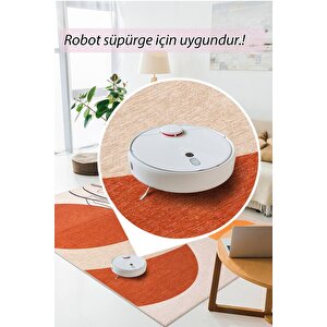 Modern Salon, Mutfak, Genç Odası Halısı Dokuma Taban Dekoratif Şönil Renkli Halı Funk Al 396