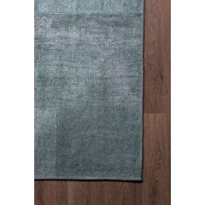 Patchwork Desenli Salon Halısı, Dokuma Taban Dekoratif Şönil Yeşil Halı Jazz Al 102 250x250 cm 