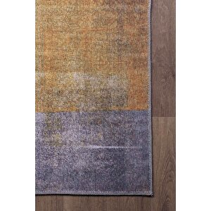 Moden Salon, Mutfak, Genç Odası Halısı, Dokuma Taban Dekoratif Şönil Gri Halı Funk Al 10 75x300 cm