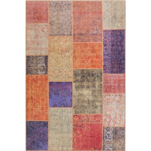 Folk Patchwork Desenli Dokuma Taban Dekoratif Renkli Halı (ba 03) 300x400 cm