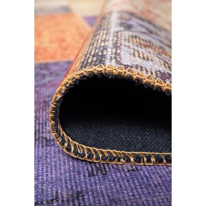 Folk Patchwork Desenli Dokuma Taban Dekoratif Renkli Halı (ba 03)