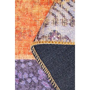 Folk Patchwork Desenli Dokuma Taban Dekoratif Renkli Halı (ba 03)