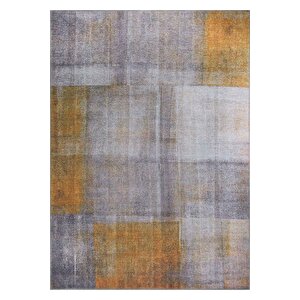 Moden Salon, Mutfak, Genç Odası Halısı, Dokuma Taban Dekoratif Şönil Gri Halı Funk Al 10 75x150 cm