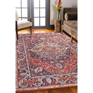 Folk Vintage Desenli Dokuma Taban Dekoratif Renkli Halı (ba 07) 75x230 cm