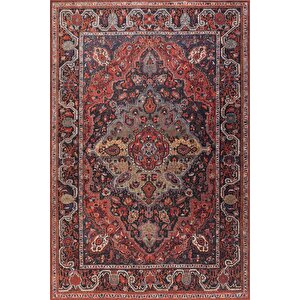 Folk Vintage Desenli Dokuma Taban Dekoratif Renkli Halı (ba 07) 75x150 cm