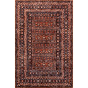 Fuga Yumuşak Dokulu Kahverengi Etnik Desenli Halı Ka 33 200x300 cm