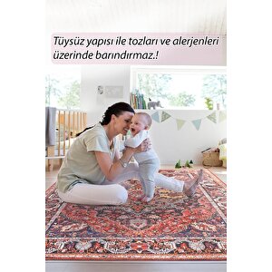 Folk Vintage Desenli Dokuma Taban Dekoratif Renkli Halı (ba 07)