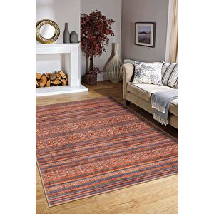 Soul Etnik Desenli Dokuma Taban Dekoratif Kırmızı Halı Al 431 140x190 cm