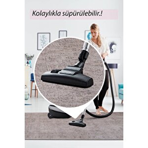 Folk Vintage Desenli Dokuma Taban Dekoratif Bej Halı (ba 34)