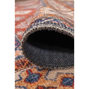 Artloop Fuga Yumuşak Dokulu Kırmızı Vintage Desenli Halı Ka 38