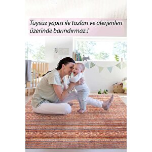 Soul Etnik Desenli Dokuma Taban Dekoratif Kırmızı Halı Al 431