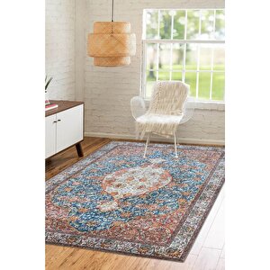 Fuga Yumuşak Dokulu Renkli Vintage Desenli Halı Ka 06 160x230 cm