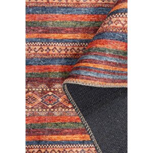 Soul Etnik Desenli Dokuma Taban Dekoratif Kırmızı Halı Al 431