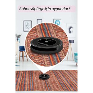 Soul Etnik Desenli Dokuma Taban Dekoratif Kırmızı Halı Al 431