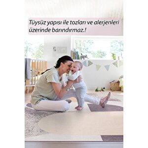 Modern Salon, Mutfak, Genç Odası Halısı Dokuma Taban Dekoratif Şönil Renkli Halı Funk Al 401