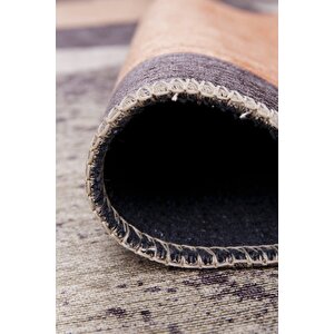 Modern Salon, Mutfak, Genç Odası Halısı Dokuma Taban Dekoratif Şönil Renkli Halı Funk Al 401