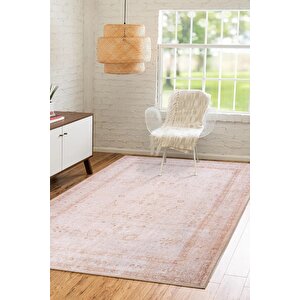 Folk Eskitme Desenli Dokuma Taban Dekoratif Bej Halı (ba 22) 75x300 cm