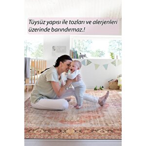 Folk Vintage Desenli Dokuma Taban Dekoratif Rustik Halı (ba 35)