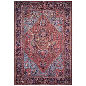 Blues Şönil Vintage Desenli Dokuma Taban Dekoratif Bordo Mutfak, Salon Halısı (al 162)