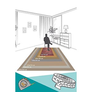 Dorian Şönil Eskitme Desenli Dokuma Taban Dekoratif Kırmızı Mutfak, Salon Halısı (al 29)