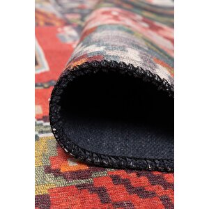Folk Patchwork Desenli Dokuma Taban Dekoratif Renkli Halı (ba 10)