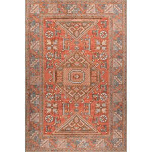 Soul Etnik Desenli Dokuma Taban Dekoratif Kırmızı Halı Al 433 300x400 cm