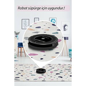Artloop Fuga Yumuşak Dokulu Beyaz Modern Desenli Halı Ka 07