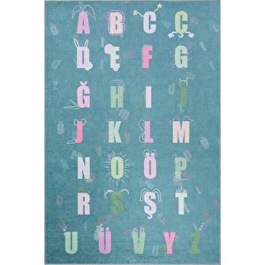 Çocuk Odası Halısı, Dokuma Taban Dekoratif Şönil Yeşil halı Minor Al 414 250x250 cm 