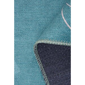 Çocuk Odası Halısı, Dokuma Taban Dekoratif Şönil Yeşil halı Minor Al 414 250x250 cm 