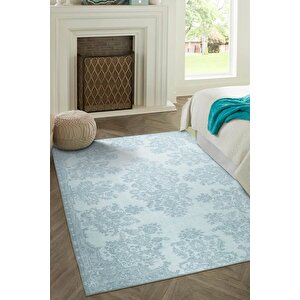 Folk Vintage Desenli Dokuma Taban Dekoratif Mint Yeşili Halı (ba 21) 115x160 cm