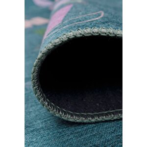 Çocuk Odası Halısı, Dokuma Taban Dekoratif Şönil Yeşil halı Minor Al 414