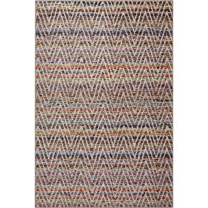Eskitme Desenli Halı, Dokuma Taban Dekoratif Şönil Renkli Halı Dorian Al 260 115x160 cm