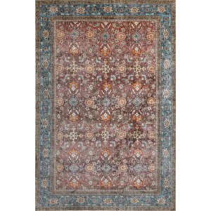 Fuga Yumuşak Dokulu Çok Renkli Vintage Desenli Halı Ka 12 80x150 cm