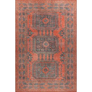 Soul Etnik Desenli Dokuma Taban Dekoratif Kırmızı Halı Al 432 75x300 cm