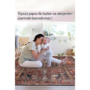 Etnik Kilim Desenli Halı, Dokuma Taban Dekoratif Şönil Rustik Halı Soul Al 132