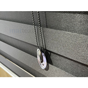 Siyah  Zebra Perde 200x220 cm