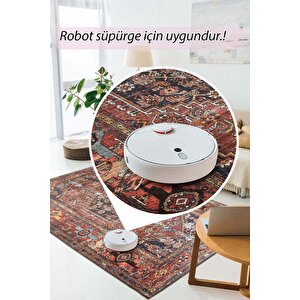 Etnik Kilim Desenli Halı, Dokuma Taban Dekoratif Şönil Rustik Halı Soul Al 132