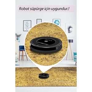 Blues Vintage Desenli Dokuma Taban Dekoratif Sarı Salon, Mutfak Halısı (al 24)